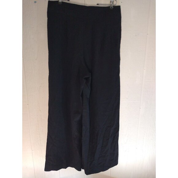 BCBGeneration Dress Pants Women's L Black Wide Leg Career Trousers Pleated NWOT - Picture 4 of 9